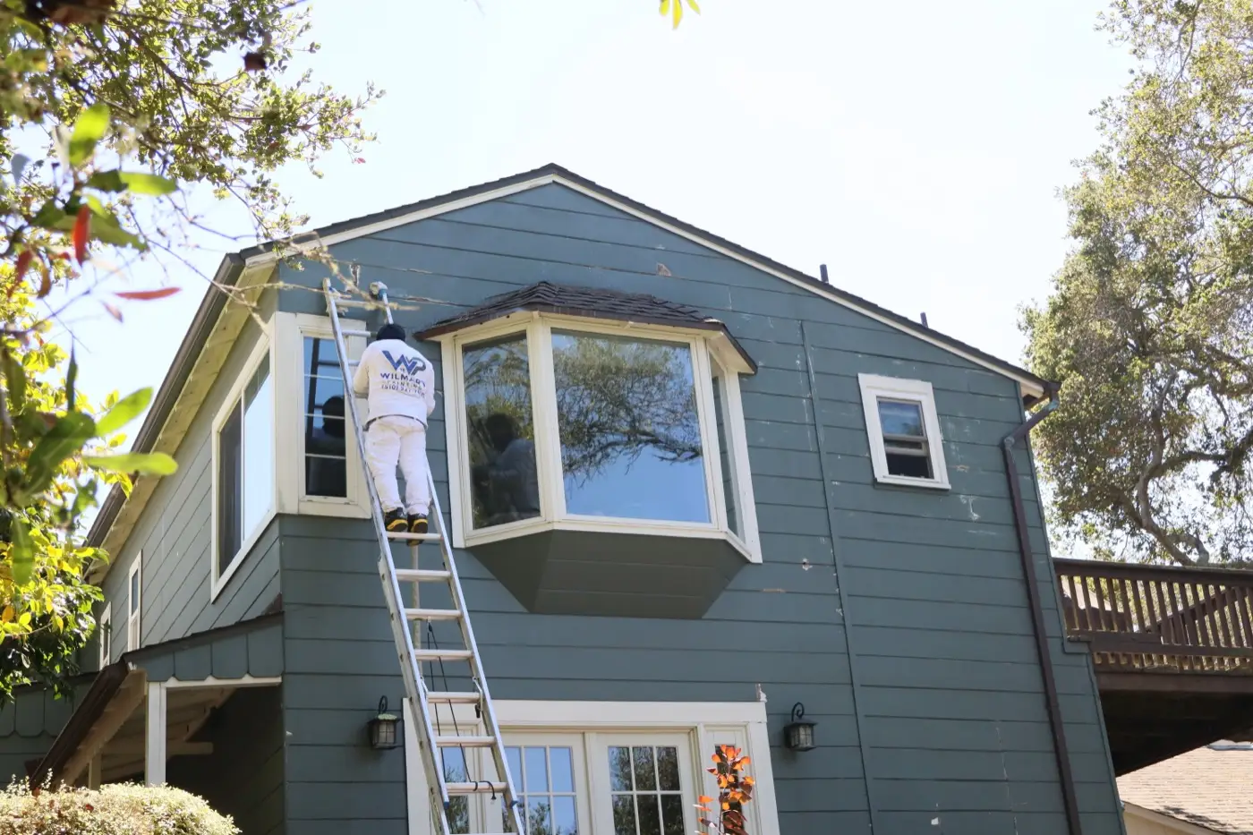 House painters in Piedmont — exterior repaint in progress by Wilmar's Painting