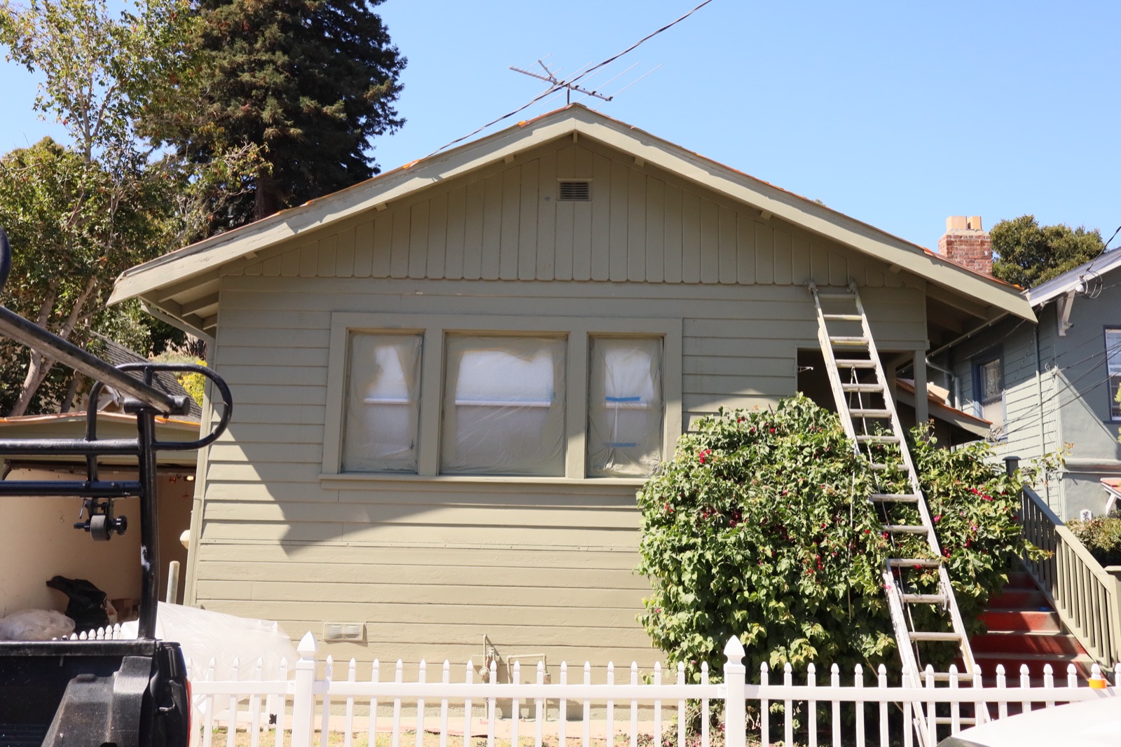 Exterior Repaint - Sage Bungalow by Wilmar's Painting